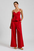 Cuore peplum top and pantaloni completo